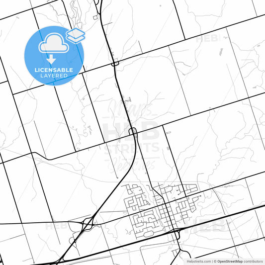 Layered PDF map of Clarington, Ontario, Canada