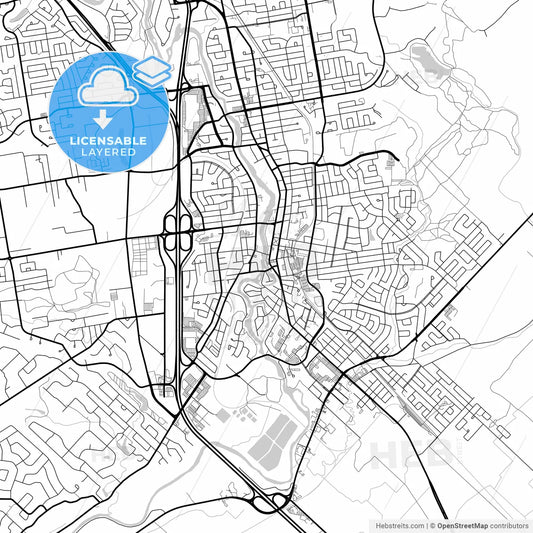 Layered PDF map of Saint-Jérôme, Quebec, Canada