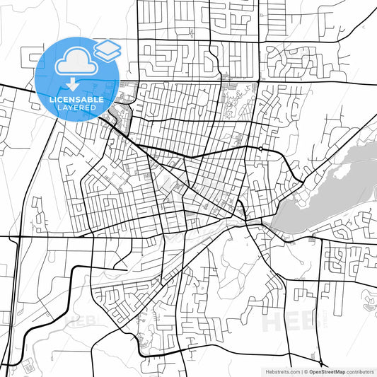 Layered PDF map of Granby, Quebec, Canada