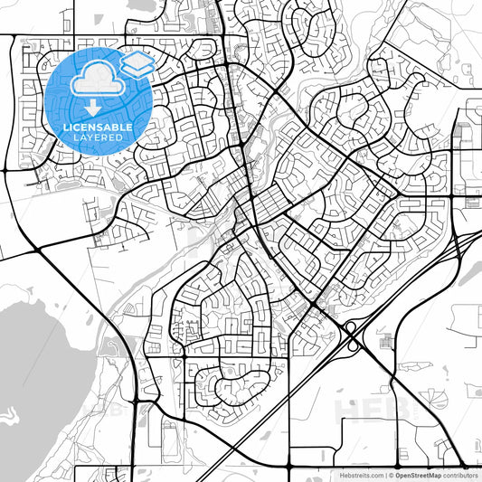 Layered PDF map of St. Albert, Alberta, Canada