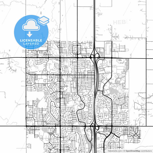 Layered PDF map of Airdrie, Alberta, Canada