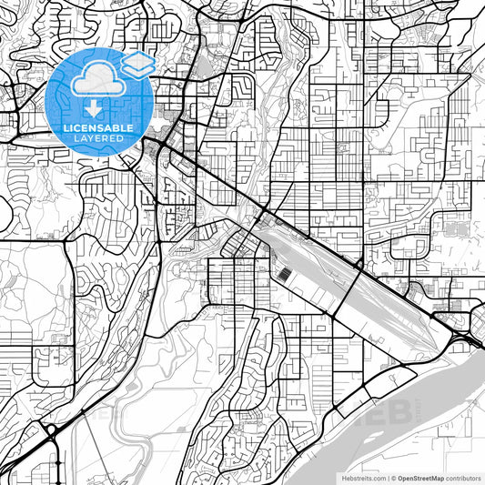 Layered PDF map of Port Coquitlam, British Columbia, Canada