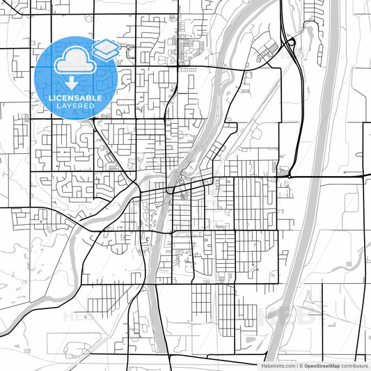 Layered PDF map of Welland, Ontario, Canada