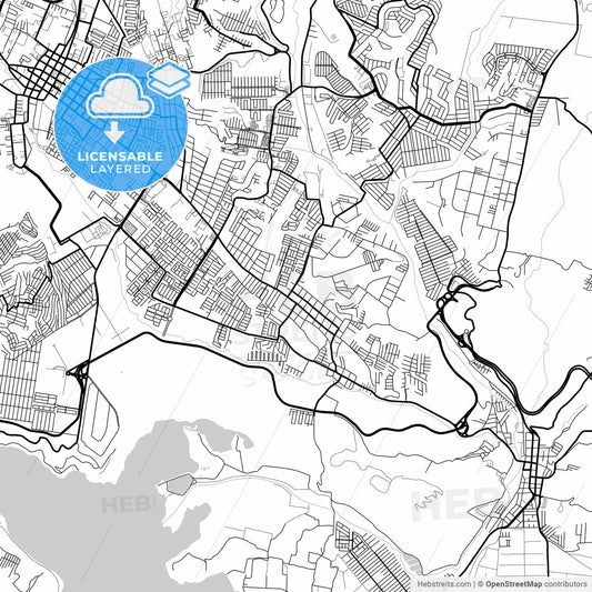 Layered PDF map of San Miguel Petapa, Guatemala, Guatemala