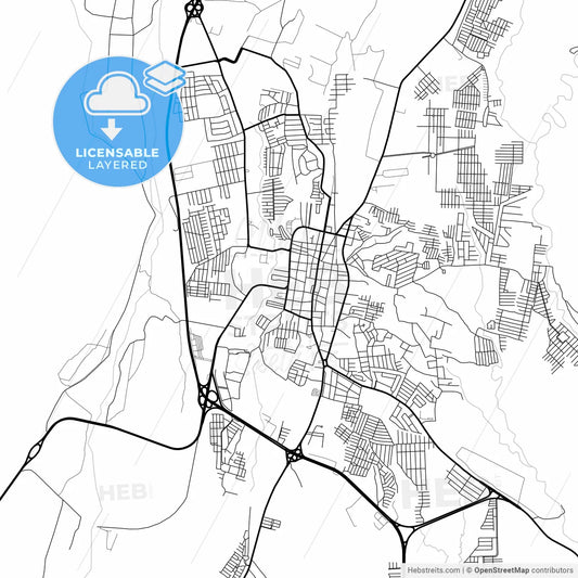 Layered PDF map of Escuintla, Escuintla, Guatemala