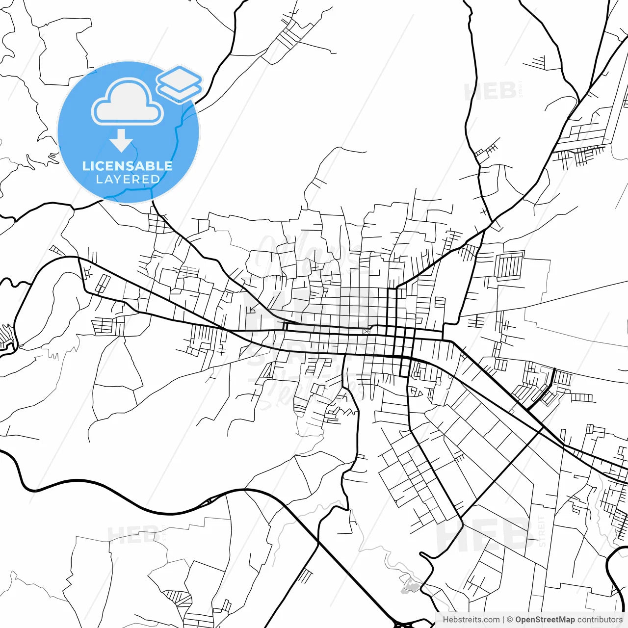 Layered PDF map of Chimaltenango, Chimaltenango, Guatemala
