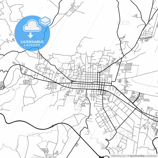 Layered PDF map of Chimaltenango, Chimaltenango, Guatemala