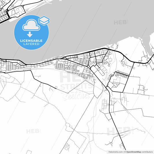 Layered PDF map of Matanzas, Matanzas, Cuba