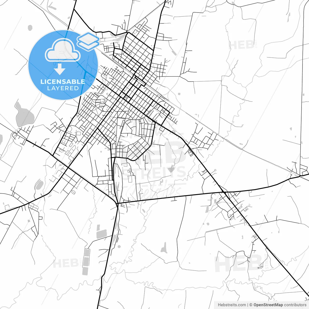 Layered PDF map of Florida, Camagüey, Cuba