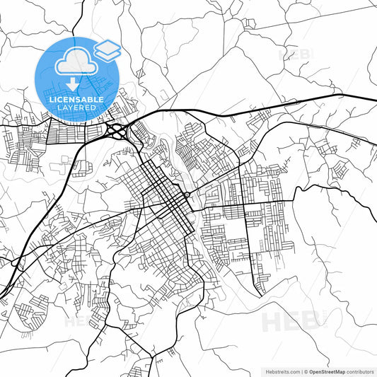 Layered PDF map of San Cristóbal, San Cristóbal, Dominican Republic