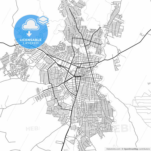 Layered PDF map of Higüey, La Altagracia, Dominican Republic
