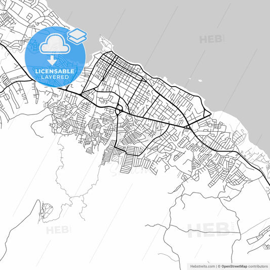 Layered PDF map of Puerto Plata, Puerto Plata, Dominican Republic