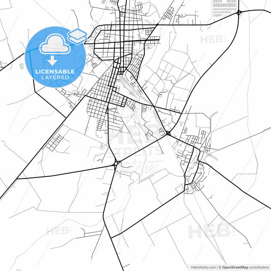 Layered PDF map of Morón, Ciego de Ávila, Cuba