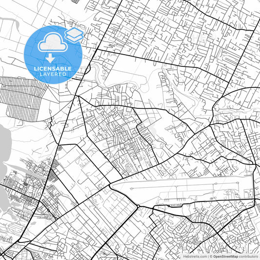 Layered PDF map of Port-au-Prince, Ouest, Haiti
