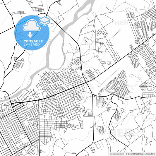 Layered PDF map of Choluteca, Choluteca, Honduras
