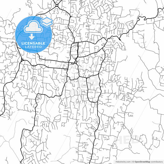 Layered PDF map of Mandeville, Saint James, Jamaica