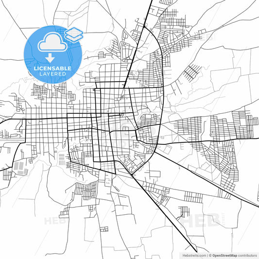 Layered PDF map of León, León, Nicaragua