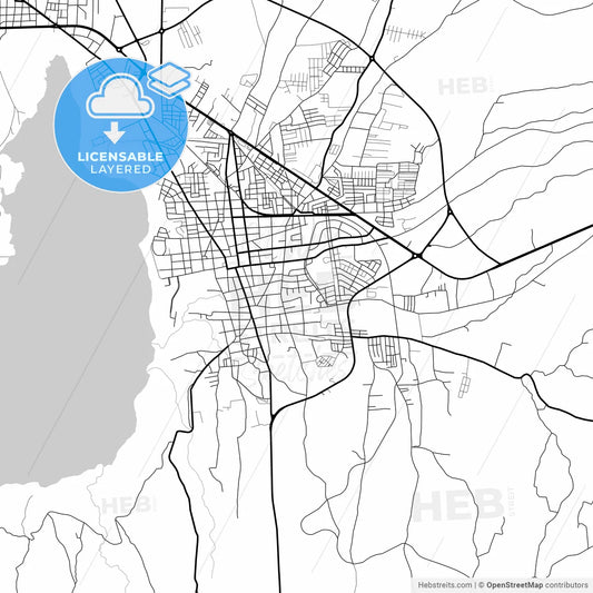 Layered PDF map of Masaya, Masaya, Nicaragua