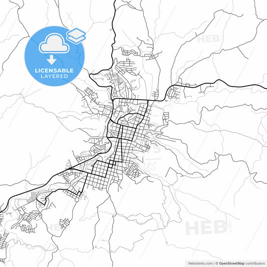 Layered PDF map of Matagalpa, Matagalpa, Nicaragua