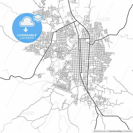 Layered PDF map of Esteli, Esteli, Nicaragua