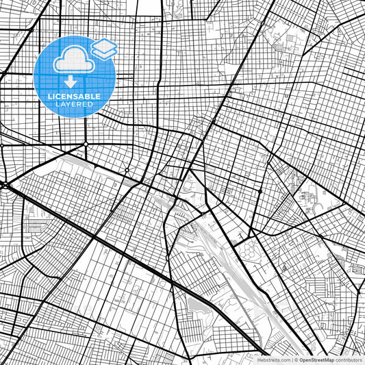 Layered PDF map of Guadalajara, Jalisco, Mexico