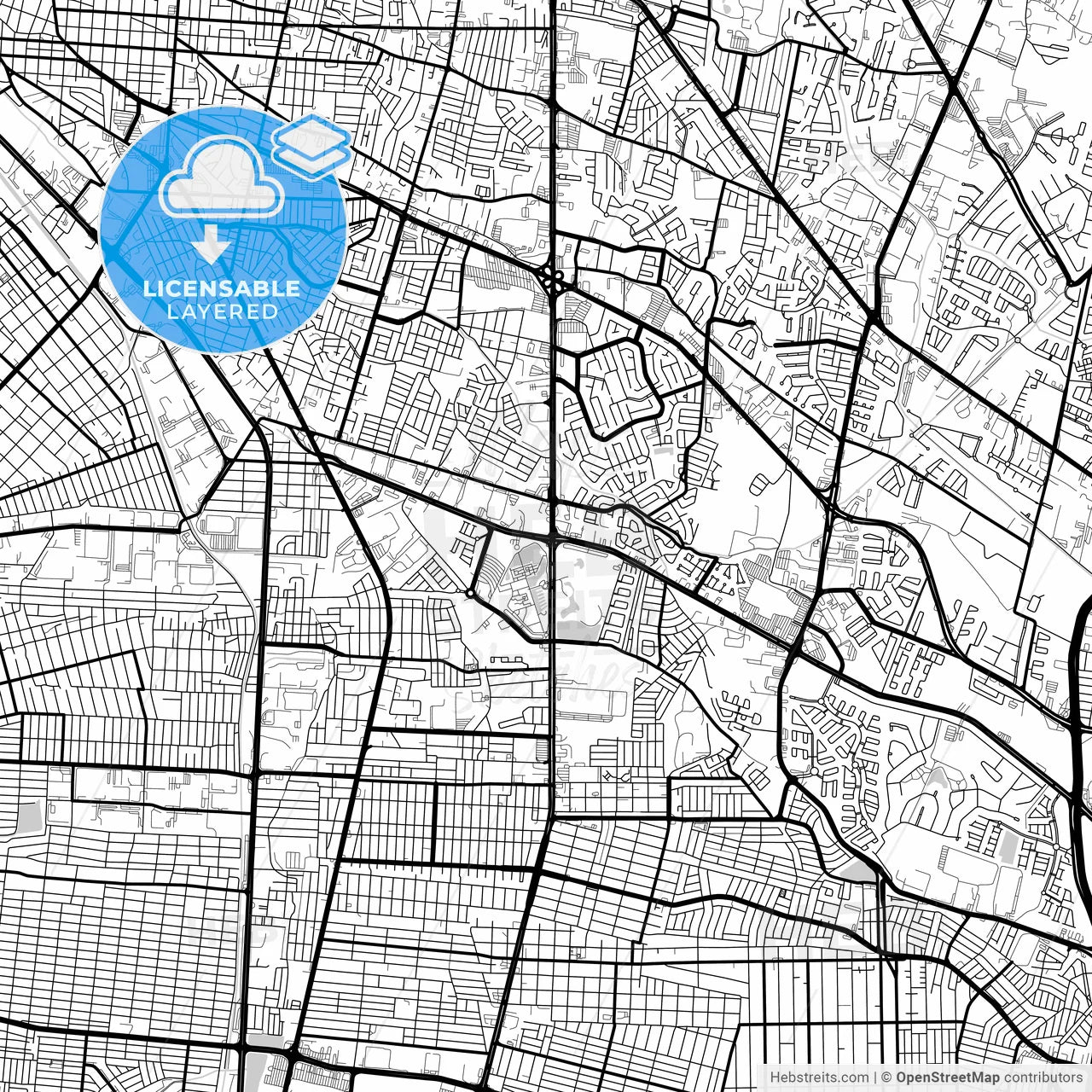 Layered PDF map of Juárez, Chihuahua, Mexico