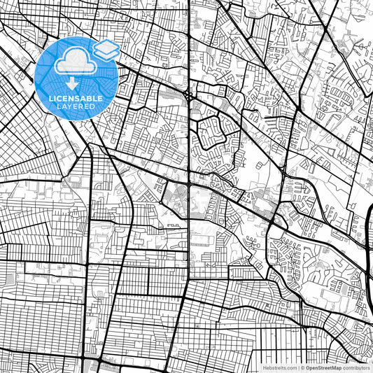 Layered PDF map of Juárez, Chihuahua, Mexico