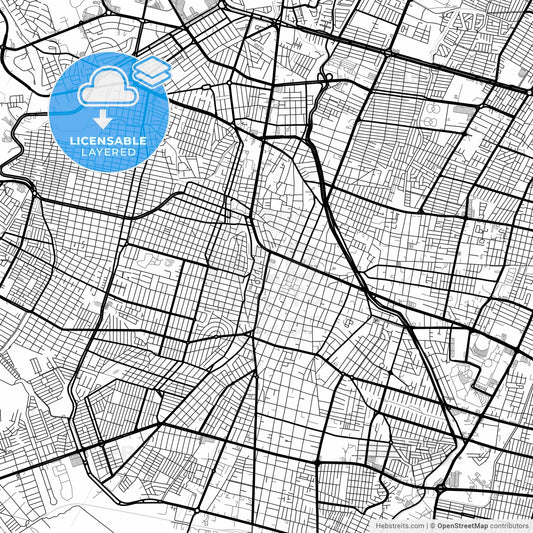 Layered PDF map of León, Guanajuato, Mexico