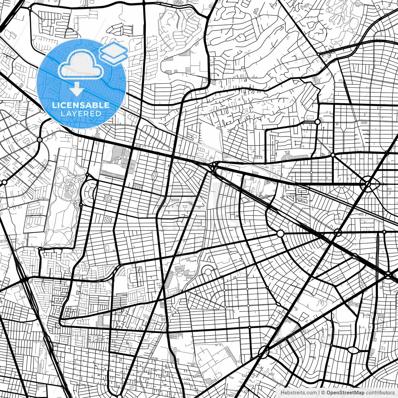 Layered PDF map of Zapopan, Jalisco, Mexico