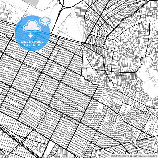 Layered PDF map of Nezahualcóyotl, México, Mexico