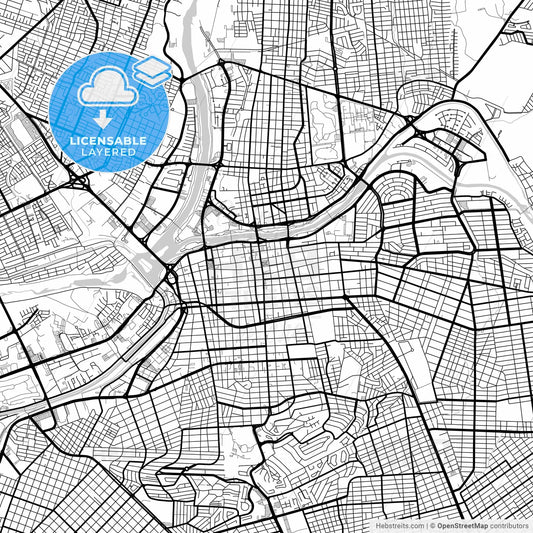Layered PDF map of Culiacán, Sinaloa, Mexico