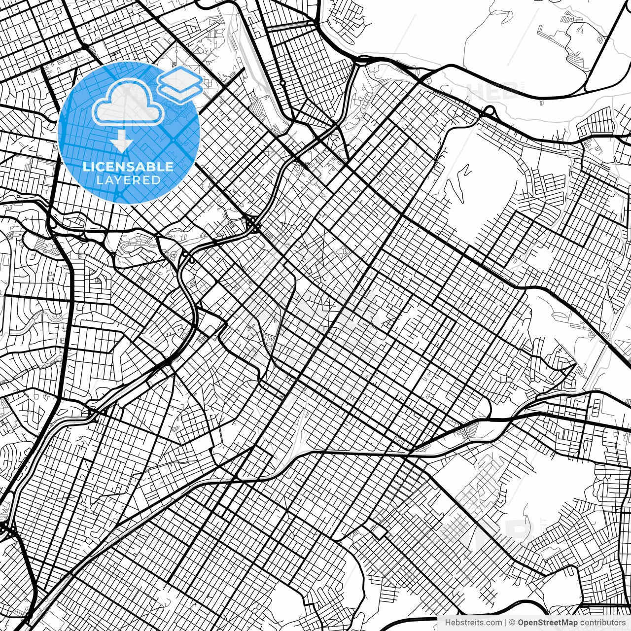 Layered PDF map of Chihuahua, Chihuahua, Mexico