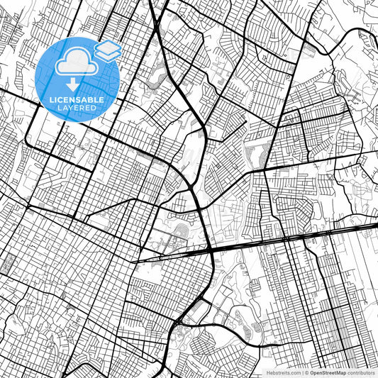 Layered PDF map of Saltillo, Coahuila, Mexico