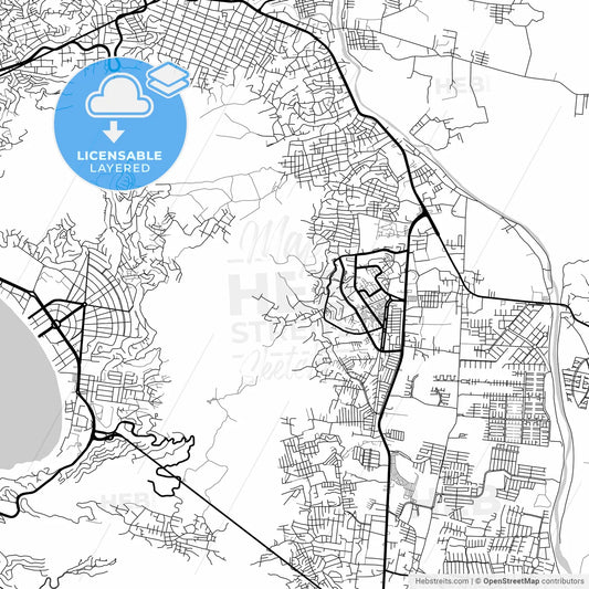 Layered PDF map of Acapulco, Guerrero, Mexico