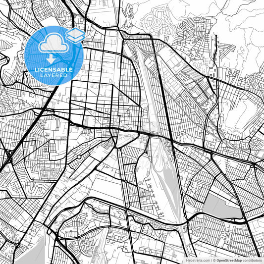 Layered PDF map of Tlalnepantla, México, Mexico