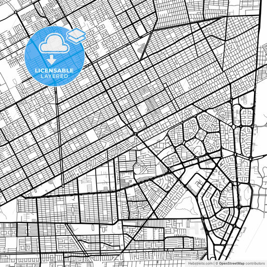 Layered PDF map of Cancún, Quintana Roo, Mexico