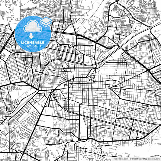 Layered PDF map of Morelia, Michoacán, Mexico