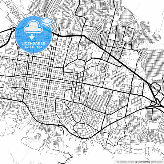 Layered PDF map of Tuxtla Gutiérrez, Chiapas, Mexico