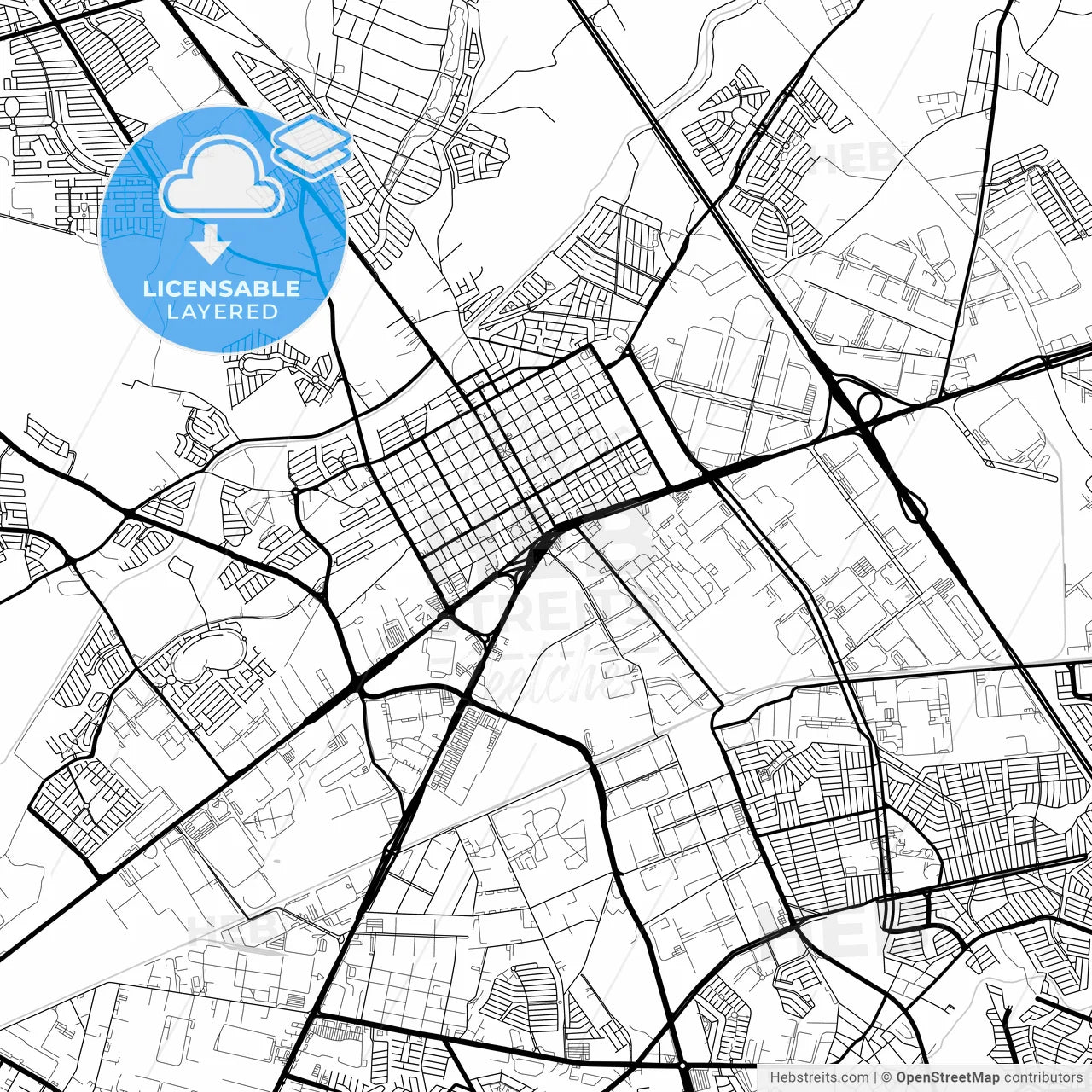 Layered PDF map of Ciudad Apodaca, Nuevo León, Mexico