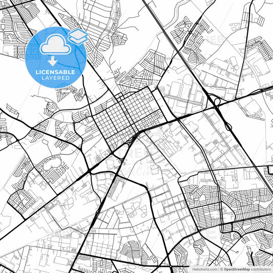 Layered PDF map of Ciudad Apodaca, Nuevo León, Mexico