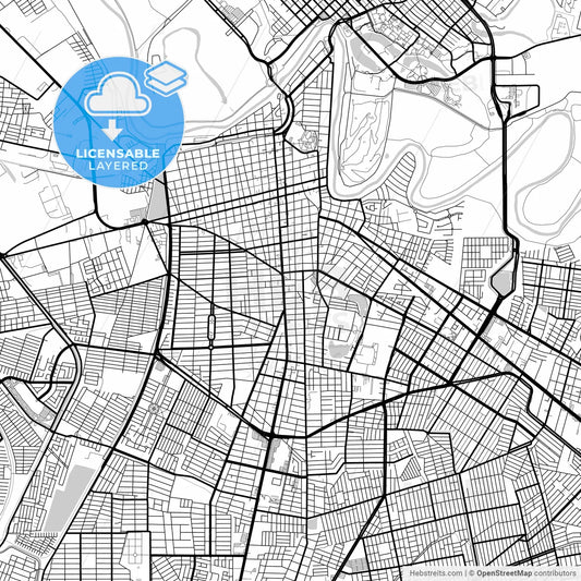 Layered PDF map of Matamoros, Tamaulipas, Mexico