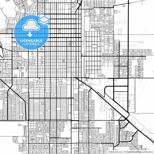Layered PDF map of Ciudad Obregón, Sonora, Mexico
