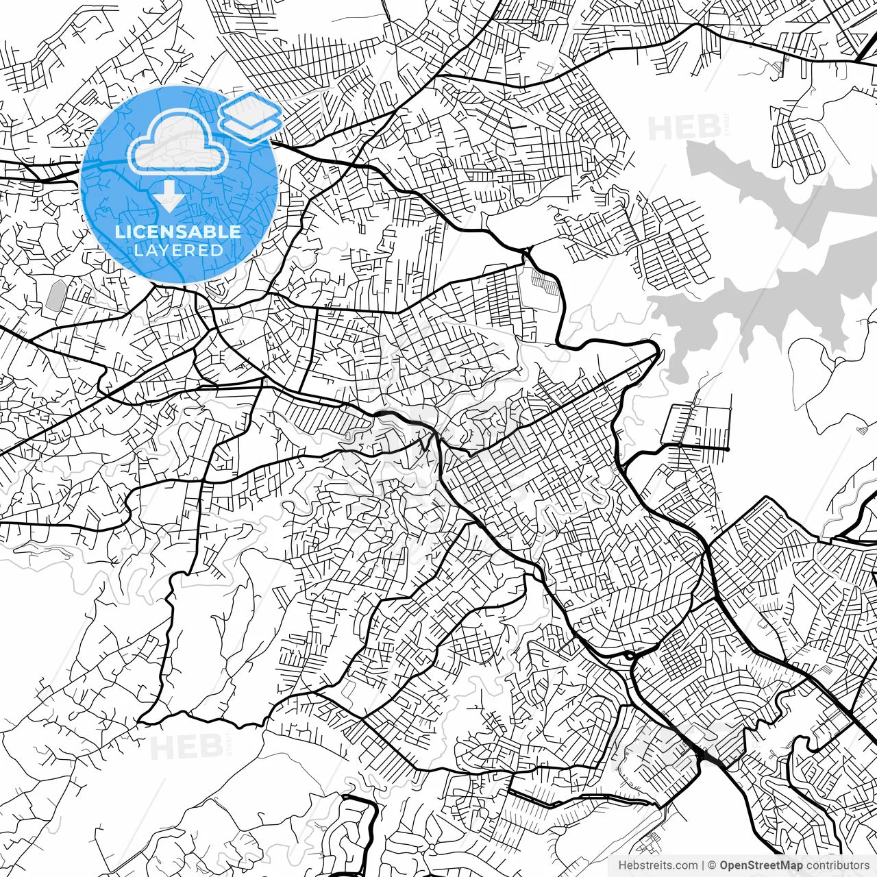 Layered PDF map of Ciudad Nicolás Romero, México, Mexico