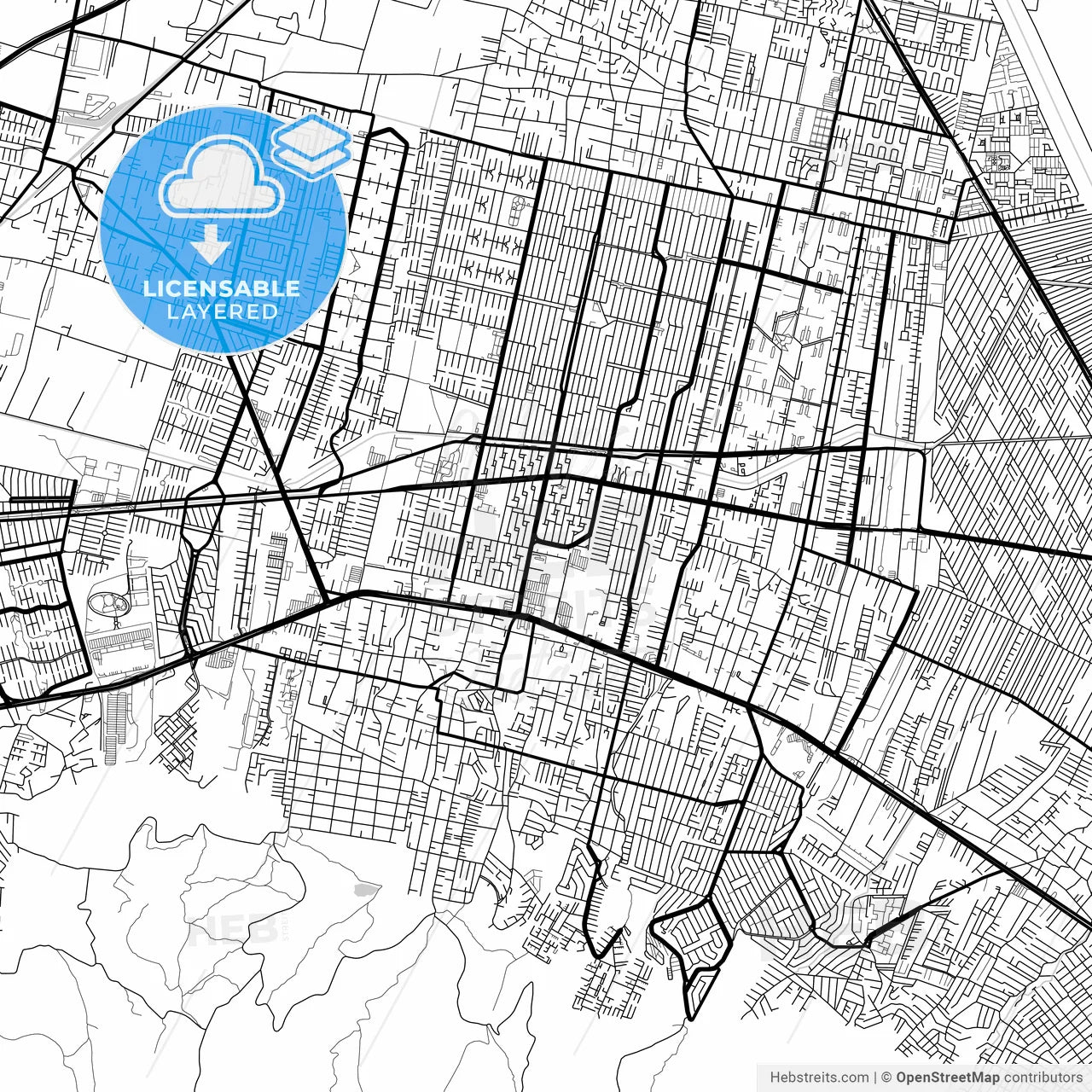 Layered PDF map of Coacalco de Berriozábal, México, Mexico