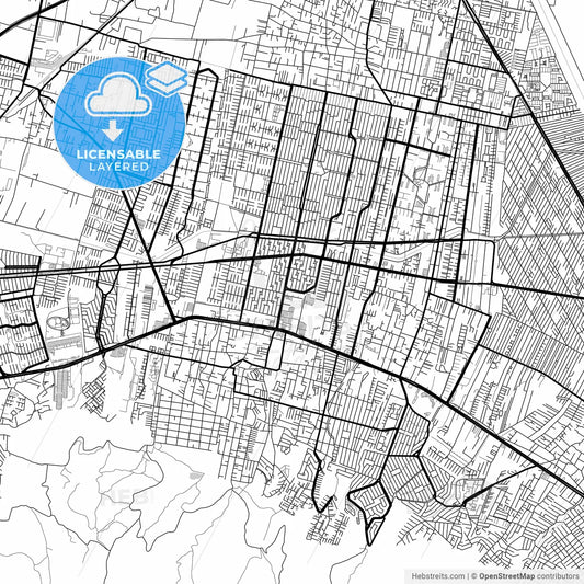 Layered PDF map of Coacalco de Berriozábal, México, Mexico