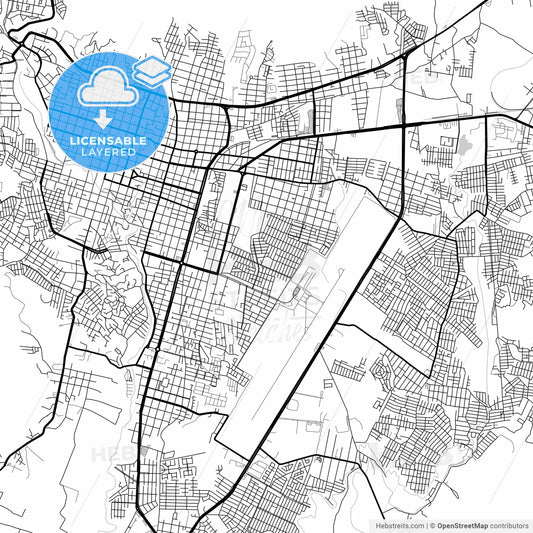 Layered PDF map of Uruapan, Michoacán, Mexico