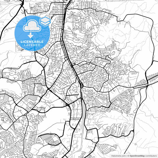 Layered PDF map of Nogales, Sonora, Mexico