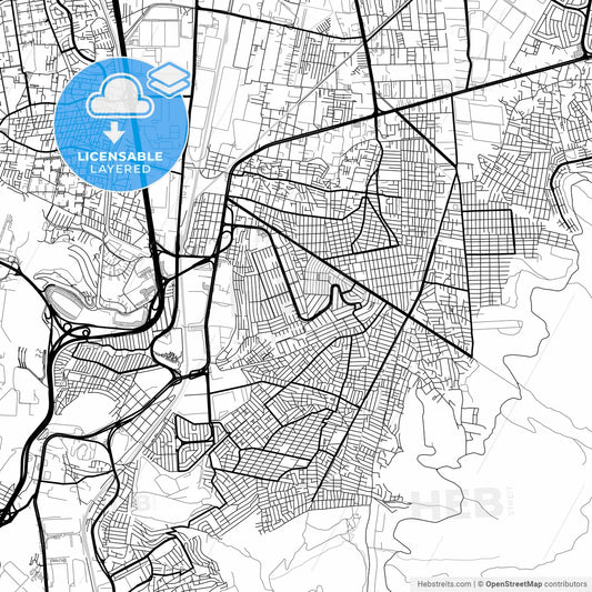 Layered PDF map of Buenavista, México, Mexico
