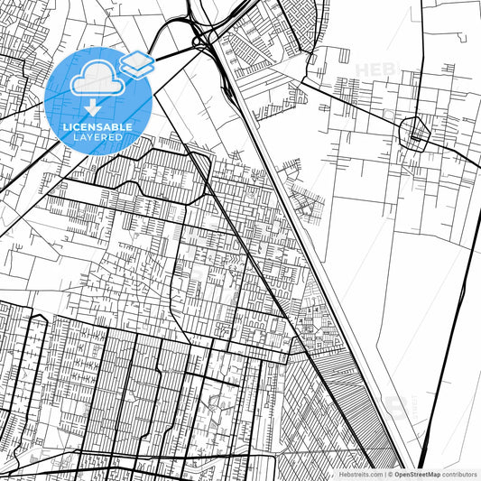 Layered PDF map of San Pablo de las Salinas, México, Mexico