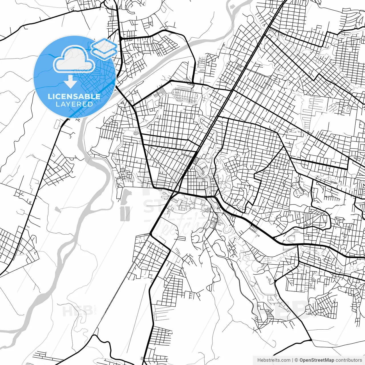 Layered PDF map of Poza Rica, Veracruz, Mexico